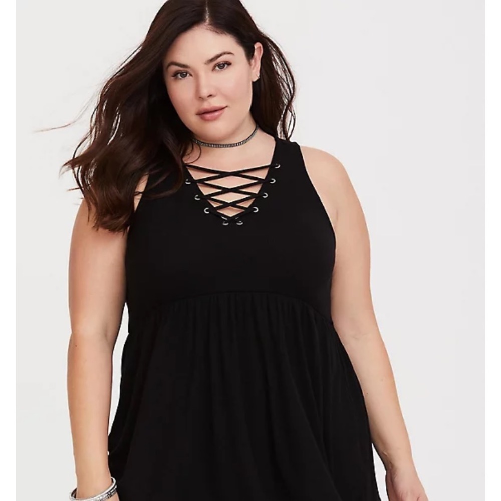 torrid lattice peplum top size 2x